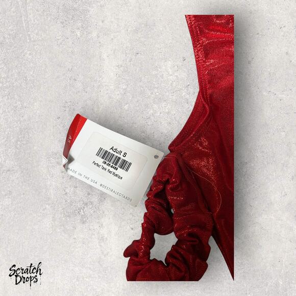 Leotard Red Size Small Women's Gymnastics Dance Bodysuit Athletic Stretch Fit - Picture 2 of 2